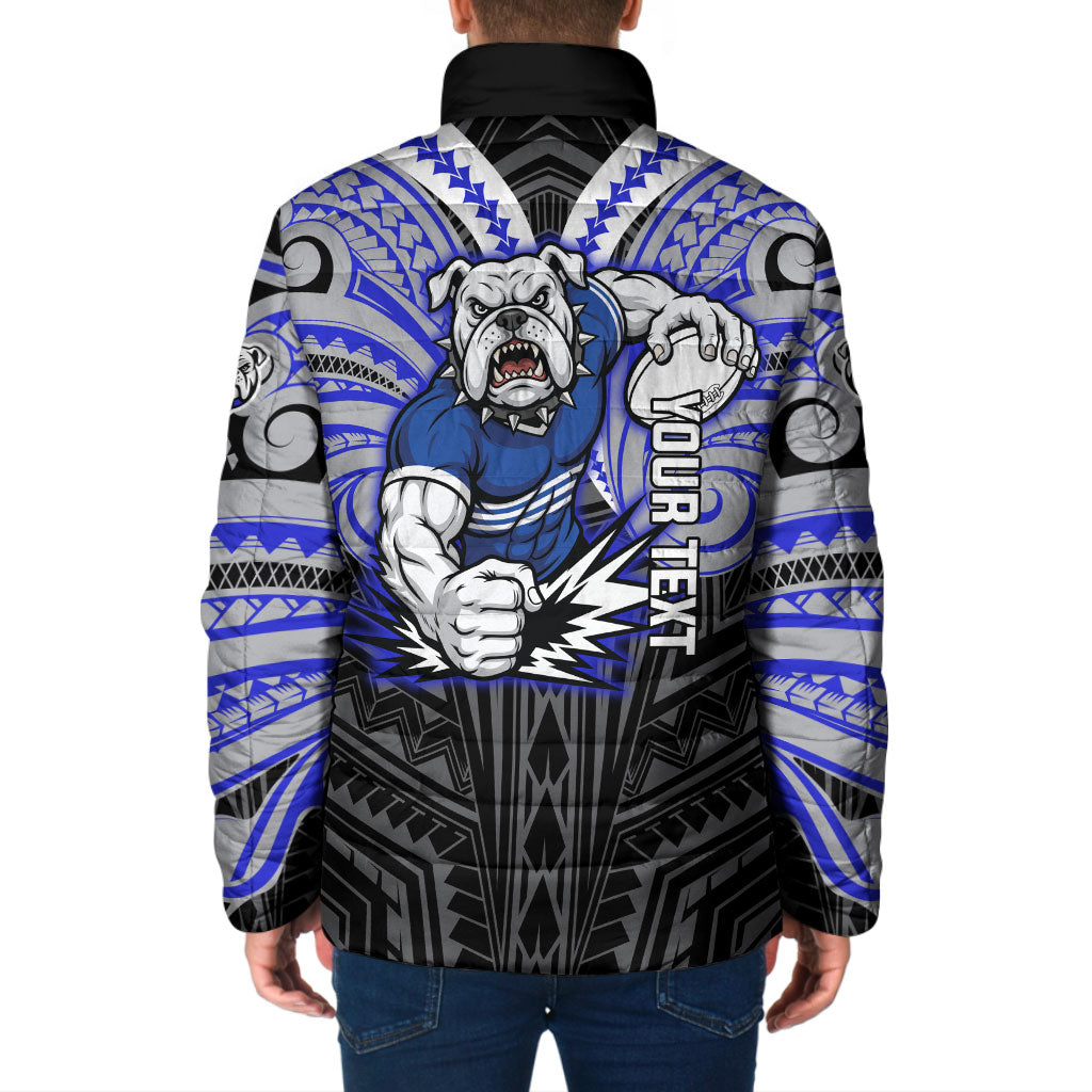 Custom Canterbury-Bankstown Bulldogs Padded Jacket Bulldog Warrior Polynesia Islander Rugby Mascot