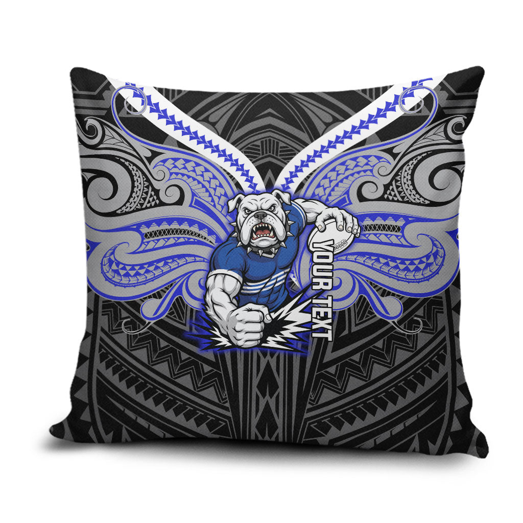 Custom Canterbury-Bankstown Bulldogs Pillow Cover Bulldog Warrior Polynesia Islander Rugby Mascot