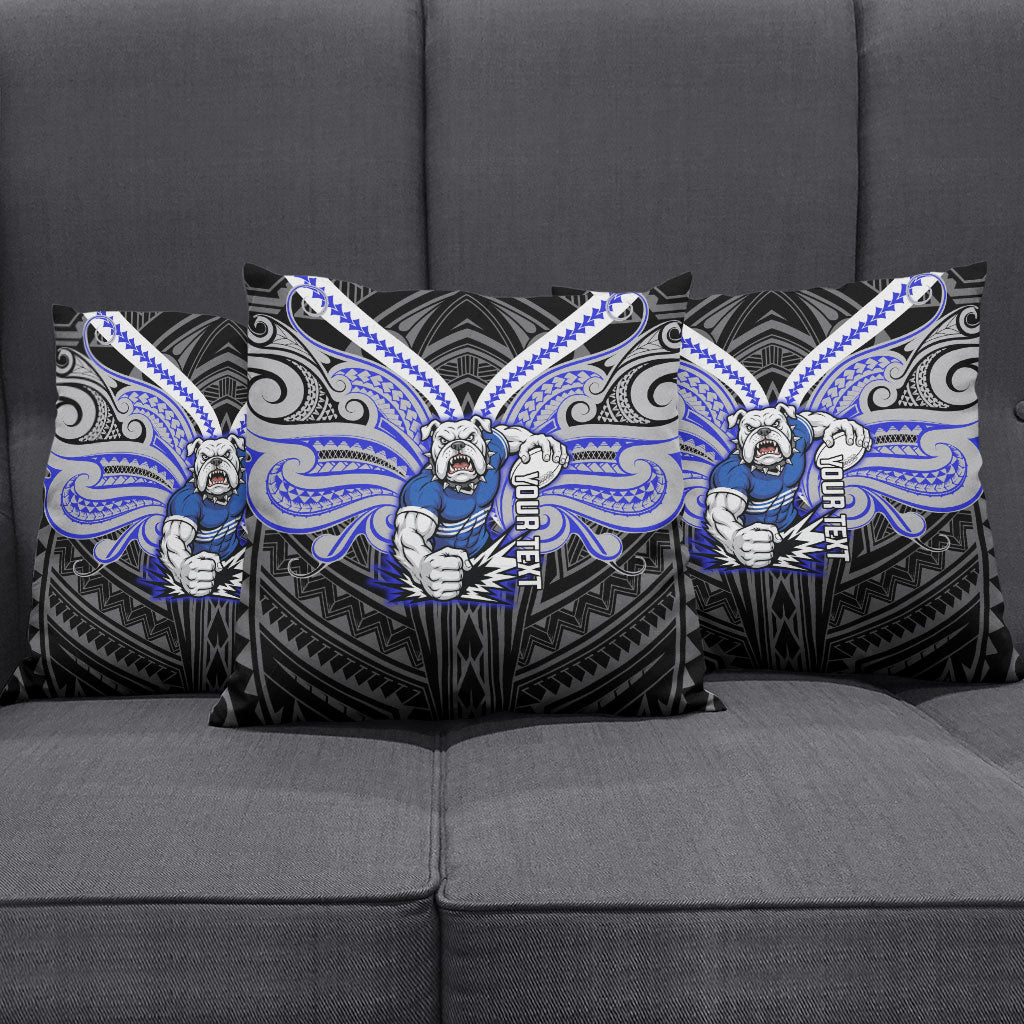 Custom Canterbury-Bankstown Bulldogs Pillow Cover Bulldog Warrior Polynesia Islander Rugby Mascot