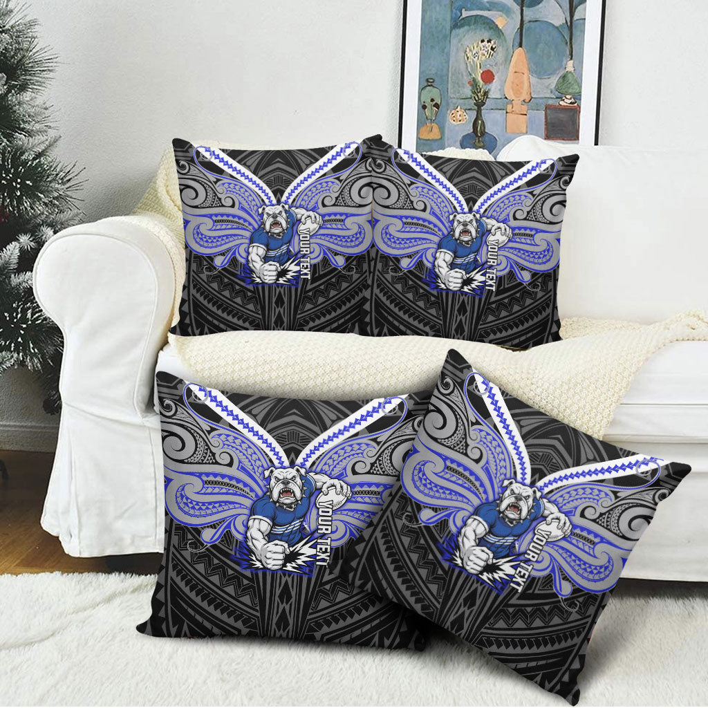 Custom Canterbury-Bankstown Bulldogs Pillow Cover Bulldog Warrior Polynesia Islander Rugby Mascot