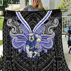 Custom Canterbury-Bankstown Bulldogs Quilt Bulldog Warrior Polynesia Islander Rugby Mascot