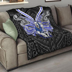 Custom Canterbury-Bankstown Bulldogs Quilt Bulldog Warrior Polynesia Islander Rugby Mascot