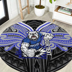 Custom Canterbury-Bankstown Bulldogs Round Carpet Bulldog Warrior Polynesia Islander Rugby Mascot