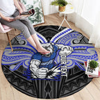 Custom Canterbury-Bankstown Bulldogs Round Carpet Bulldog Warrior Polynesia Islander Rugby Mascot