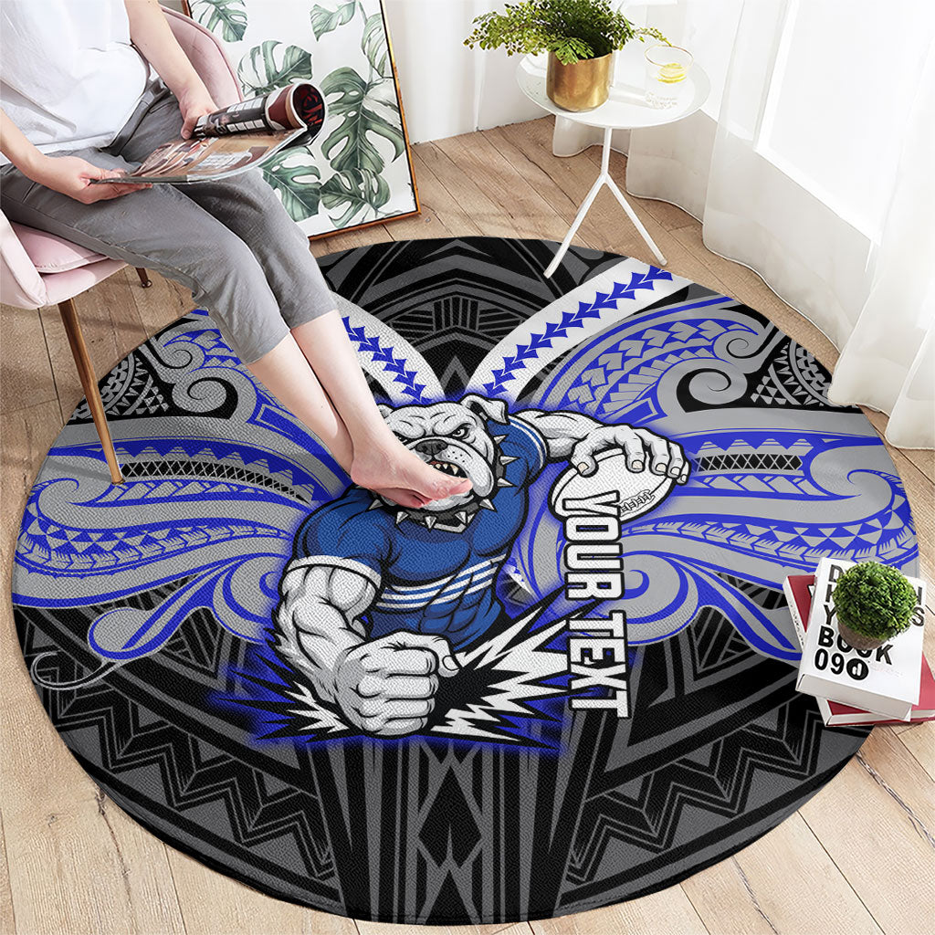 Custom Canterbury-Bankstown Bulldogs Round Carpet Bulldog Warrior Polynesia Islander Rugby Mascot
