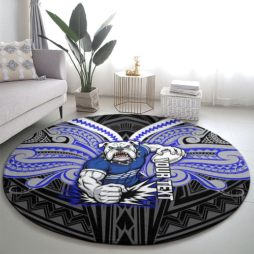 Custom Canterbury-Bankstown Bulldogs Round Carpet Bulldog Warrior Polynesia Islander Rugby Mascot