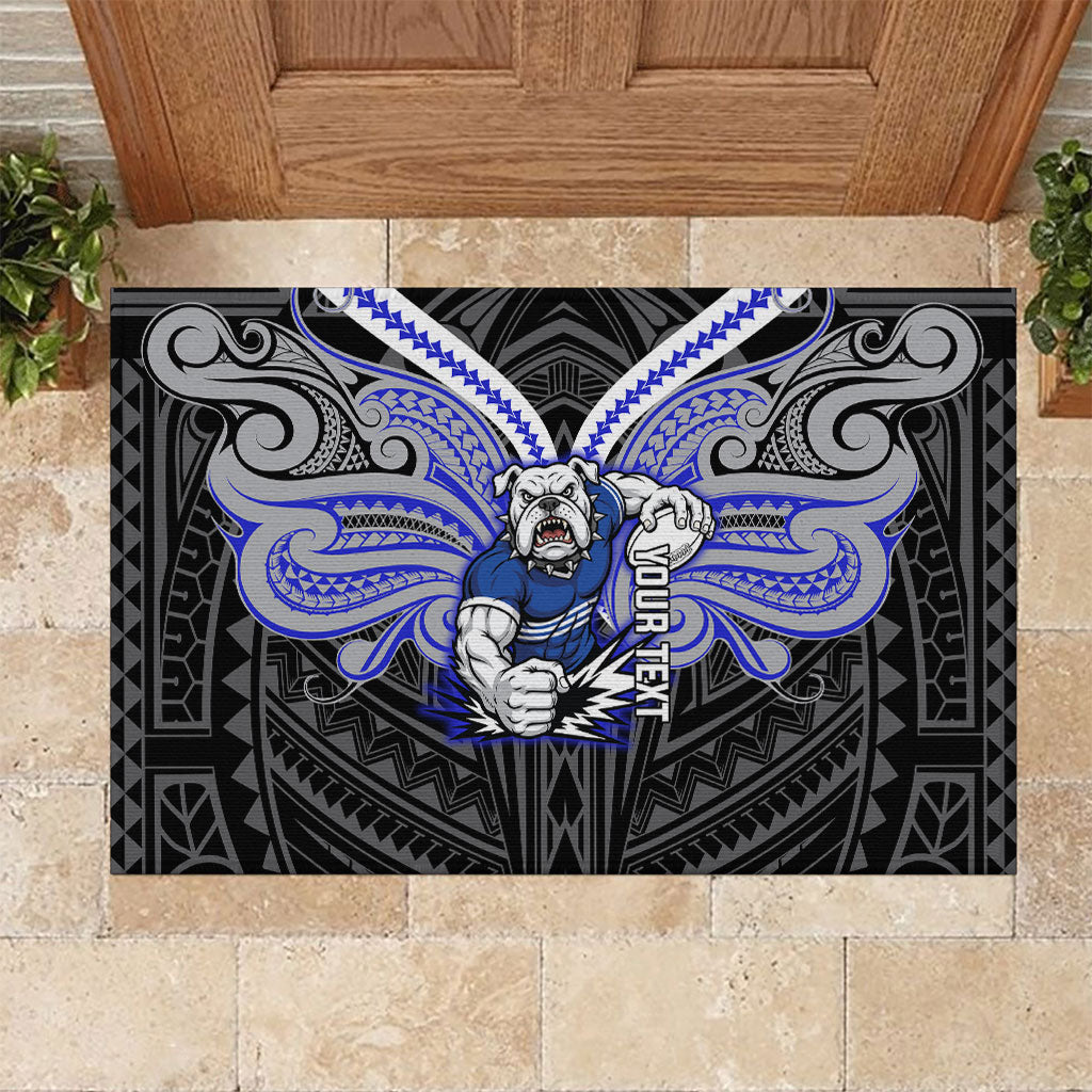 Custom Canterbury-Bankstown Bulldogs Rubber Doormat Bulldog Warrior Polynesia Islander Rugby Mascot