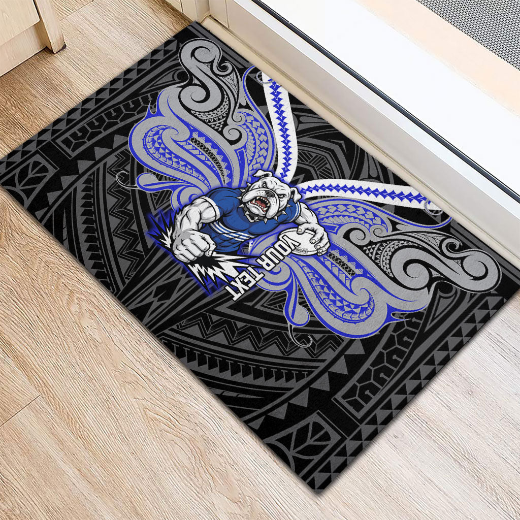 Custom Canterbury-Bankstown Bulldogs Rubber Doormat Bulldog Warrior Polynesia Islander Rugby Mascot