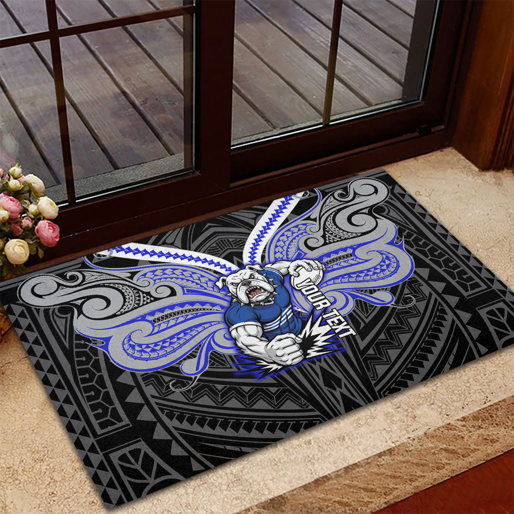Custom Canterbury-Bankstown Bulldogs Rubber Doormat Bulldog Warrior Polynesia Islander Rugby Mascot