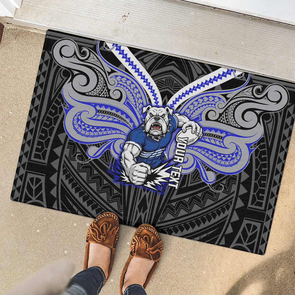 Custom Canterbury-Bankstown Bulldogs Rubber Doormat Bulldog Warrior Polynesia Islander Rugby Mascot
