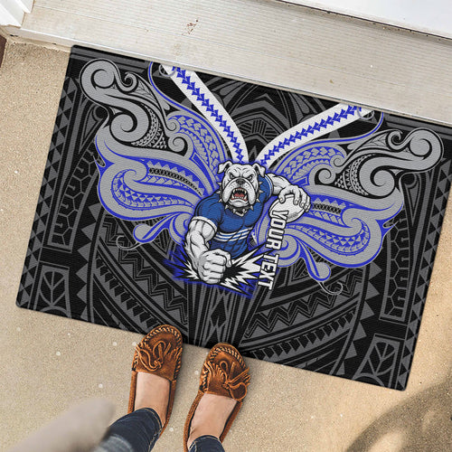 Custom Canterbury-Bankstown Bulldogs Rubber Doormat Bulldog Warrior Polynesia Islander Rugby Mascot