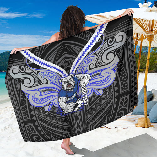 Custom Canterbury-Bankstown Bulldogs Sarong Bulldog Warrior Polynesia Islander Rugby Mascot