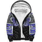 Custom Canterbury-Bankstown Bulldogs Sherpa Hoodie Bulldog Warrior Polynesia Islander Rugby Mascot