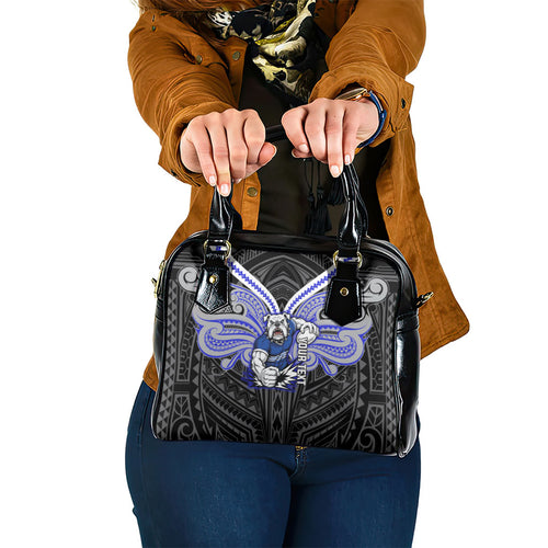 Custom Canterbury-Bankstown Bulldogs Shoulder Handbag Bulldog Warrior Polynesia Islander Rugby Mascot
