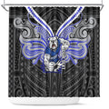 Custom Canterbury-Bankstown Bulldogs Shower Curtain Bulldog Warrior Polynesia Islander Rugby Mascot