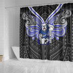 Custom Canterbury-Bankstown Bulldogs Shower Curtain Bulldog Warrior Polynesia Islander Rugby Mascot