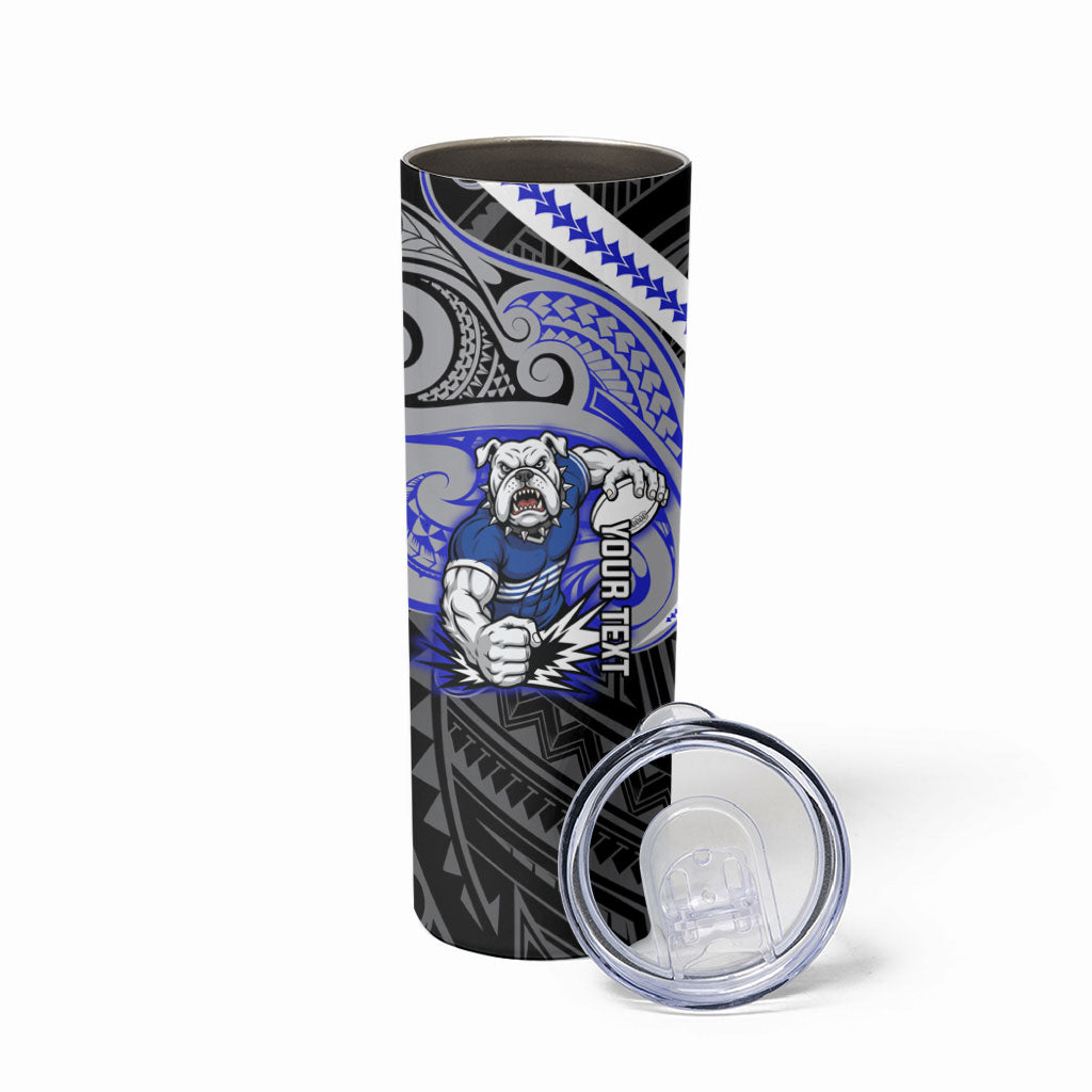 Custom Canterbury-Bankstown Bulldogs Skinny Tumbler Bulldog Warrior Polynesia Islander Rugby Mascot