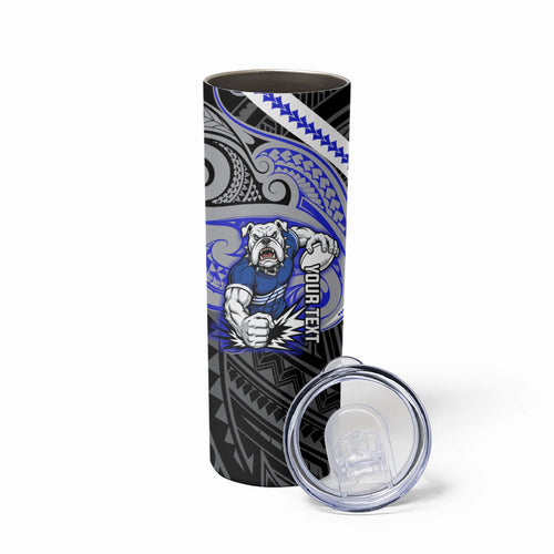 Custom Canterbury-Bankstown Bulldogs Skinny Tumbler Bulldog Warrior Polynesia Islander Rugby Mascot