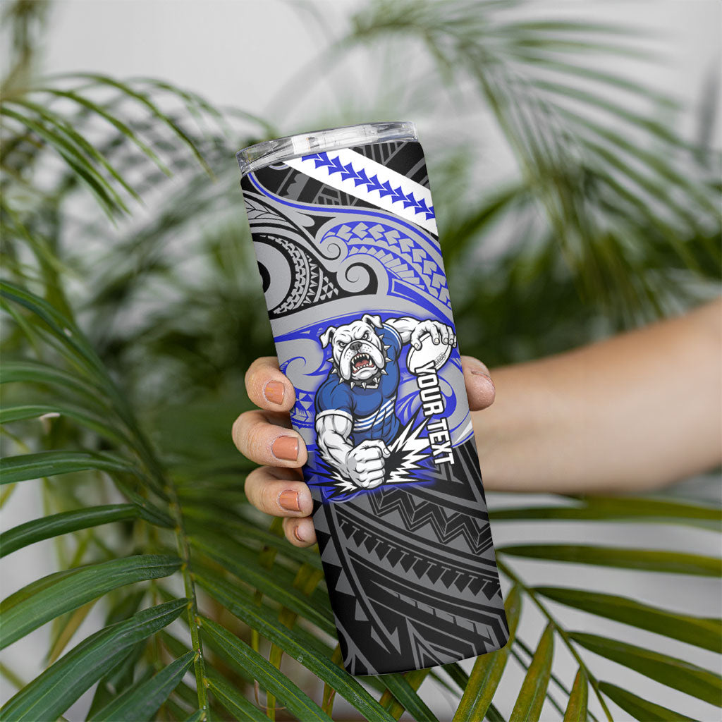 Custom Canterbury-Bankstown Bulldogs Skinny Tumbler Bulldog Warrior Polynesia Islander Rugby Mascot