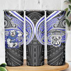 Custom Canterbury-Bankstown Bulldogs Skinny Tumbler Bulldog Warrior Polynesia Islander Rugby Mascot