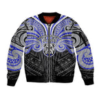 Custom Canterbury-Bankstown Bulldogs Sleeve Zip Bomber Jacket Bulldog Warrior Polynesia Islander Rugby Mascot