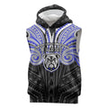 Custom Canterbury-Bankstown Bulldogs Sleeveless Hoodie Bulldog Warrior Polynesia Islander Rugby Mascot
