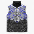 Custom Canterbury-Bankstown Bulldogs Sleeveless Puffer Jacket Bulldog Warrior Polynesia Islander Rugby Mascot