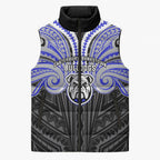 Custom Canterbury-Bankstown Bulldogs Sleeveless Puffer Jacket Bulldog Warrior Polynesia Islander Rugby Mascot