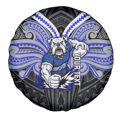 Custom Canterbury-Bankstown Bulldogs Spare Tire Cover Bulldog Warrior Polynesia Islander Rugby Mascot