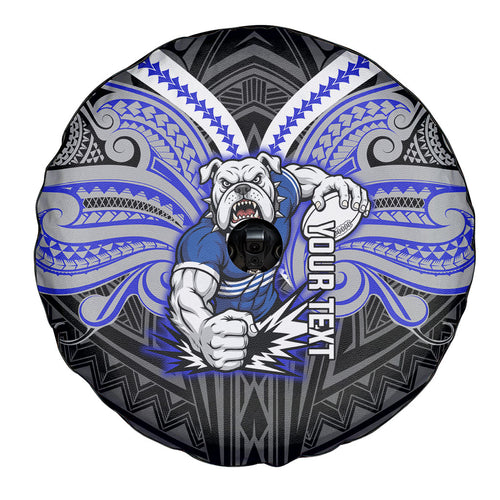 Custom Canterbury-Bankstown Bulldogs Spare Tire Cover Bulldog Warrior Polynesia Islander Rugby Mascot