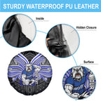 Custom Canterbury-Bankstown Bulldogs Spare Tire Cover Bulldog Warrior Polynesia Islander Rugby Mascot