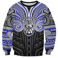 Custom Canterbury-Bankstown Bulldogs Sweatshirt Bulldog Warrior Polynesia Islander Rugby Mascot