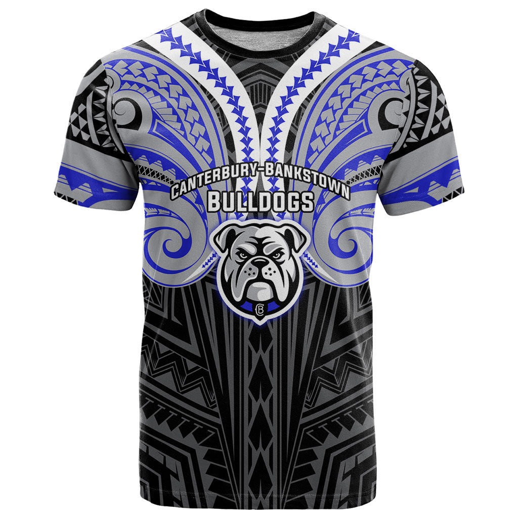 Custom Canterbury-Bankstown Bulldogs T Shirt Bulldog Warrior Polynesia Islander Rugby Mascot