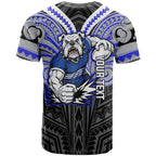 Custom Canterbury-Bankstown Bulldogs T Shirt Bulldog Warrior Polynesia Islander Rugby Mascot