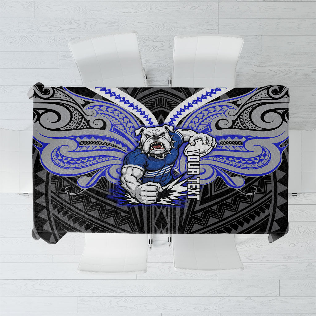 Custom Canterbury-Bankstown Bulldogs Tablecloth Bulldog Warrior Polynesia Islander Rugby Mascot
