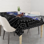Custom Canterbury-Bankstown Bulldogs Tablecloth Bulldog Warrior Polynesia Islander Rugby Mascot