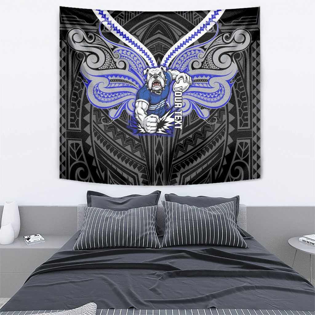 Custom Canterbury-Bankstown Bulldogs Tapestry Bulldog Warrior Polynesia Islander Rugby Mascot