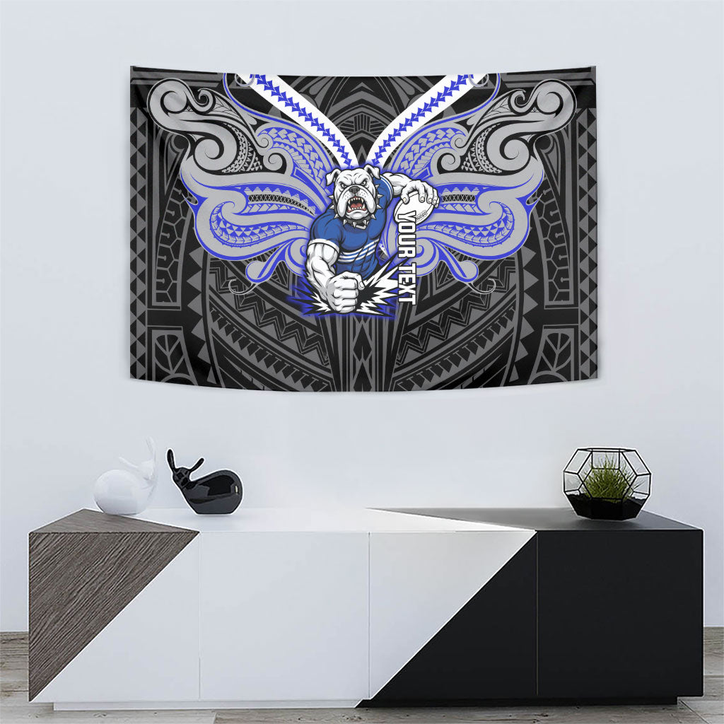 Custom Canterbury-Bankstown Bulldogs Tapestry Bulldog Warrior Polynesia Islander Rugby Mascot