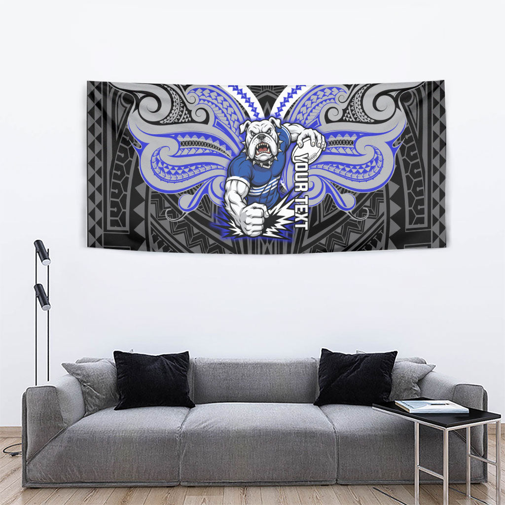 Custom Canterbury-Bankstown Bulldogs Tapestry Bulldog Warrior Polynesia Islander Rugby Mascot