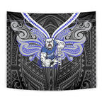 Custom Canterbury-Bankstown Bulldogs Tapestry Bulldog Warrior Polynesia Islander Rugby Mascot