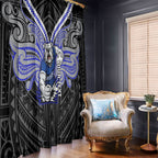 Custom Canterbury-Bankstown Bulldogs Window Curtain Bulldog Warrior Polynesia Islander Rugby Mascot