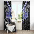 Custom Canterbury-Bankstown Bulldogs Window Curtain Bulldog Warrior Polynesia Islander Rugby Mascot