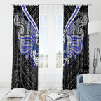 Custom Canterbury-Bankstown Bulldogs Window Curtain Bulldog Warrior Polynesia Islander Rugby Mascot