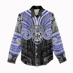 Custom Canterbury-Bankstown Bulldogs Women Casual Shirt Bulldog Warrior Polynesia Islander Rugby Mascot