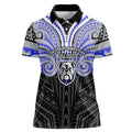 Custom Canterbury-Bankstown Bulldogs Women Polo Shirt Bulldog Warrior Polynesia Islander Rugby Mascot