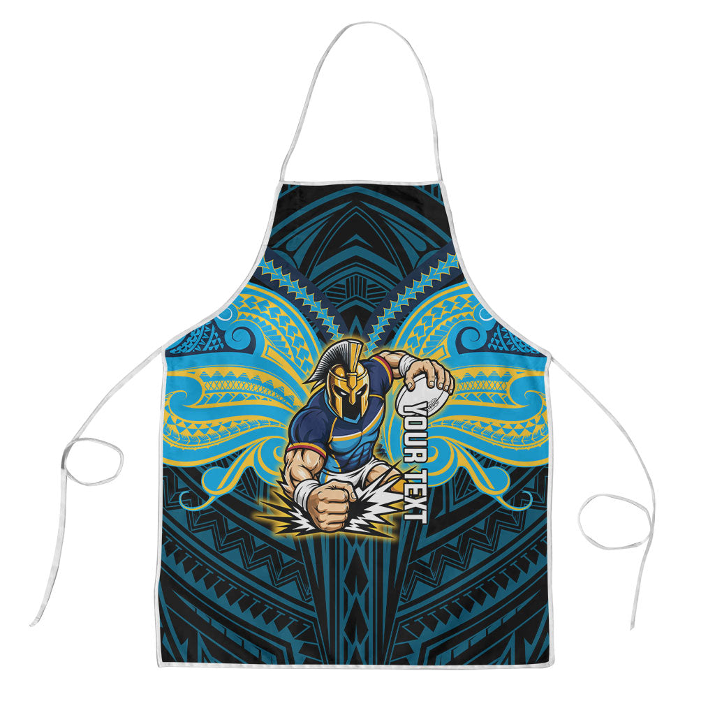 Custom Gold Coast Titans Apron Titan Warrior Polynesia Islander Rugby Mascot