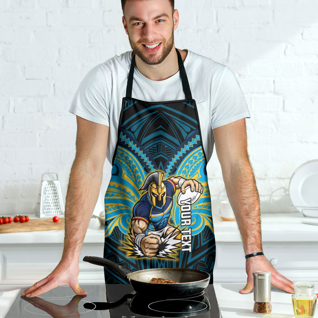 Custom Gold Coast Titans Apron Titan Warrior Polynesia Islander Rugby Mascot