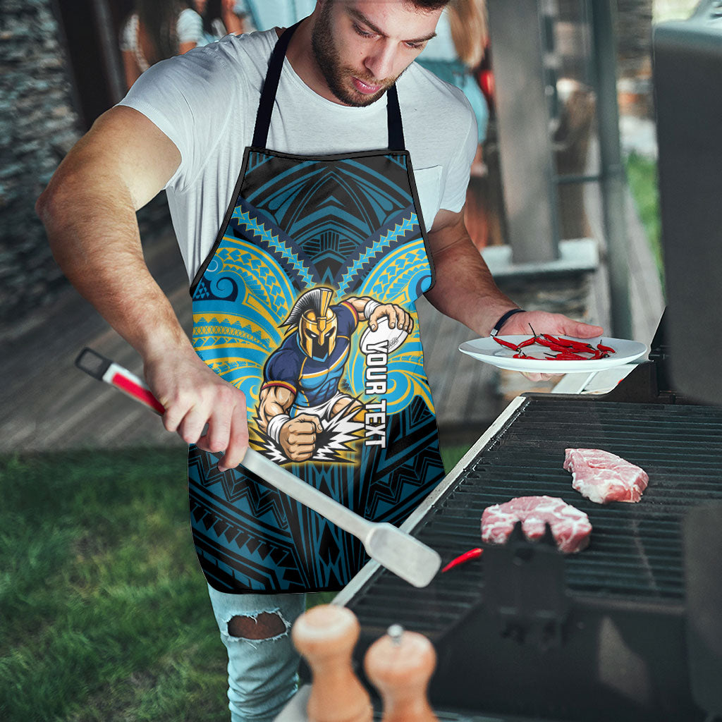 Custom Gold Coast Titans Apron Titan Warrior Polynesia Islander Rugby Mascot