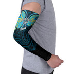 Custom Gold Coast Titans Arm Sleeves Titan Warrior Polynesia Islander Rugby Mascot