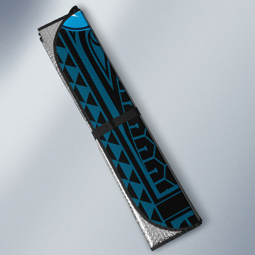 Custom Gold Coast Titans Auto Sun Shade Titan Warrior Polynesia Islander Rugby Mascot